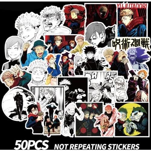 10/30/50pcs/pack Anime Jujutsu Kaisen Sticker For Computer Guitar Refrigerator Suitcase Sticker manga kid sticker toys gift