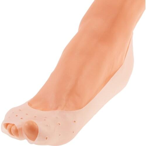 2pcs Soft Silicone Moisturizing Gel Socks For Foot Care Protector Relieve Dry Cracked Peeling Heels Shoes Insole Pedicure