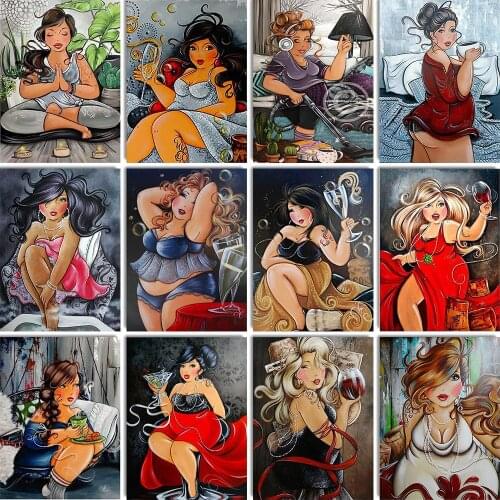 QIZITENG 5D Photo Custom Diamond Embroidery "Cartoon Woman" Diamond Painting Full Square Round Rhinestone Decorative Painting