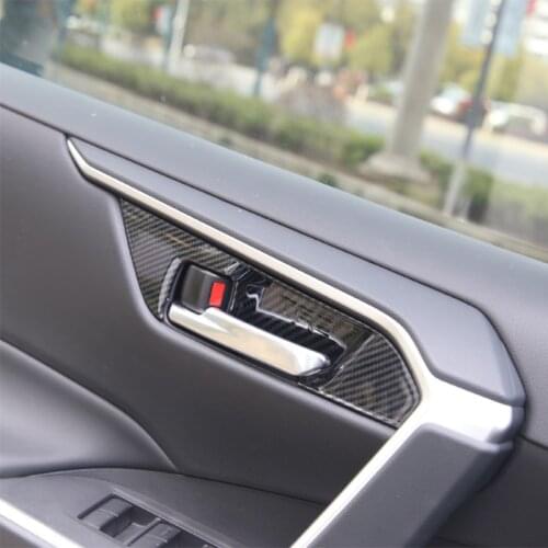 Car ABS Inside Door Handle Frame Handle Bowl Frame Cover For Toyota RAV4 2019 2020