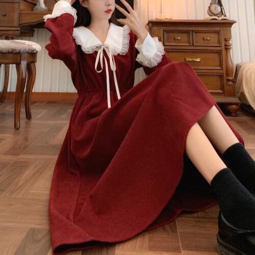 Bella Philosophy Wonder 2020 Sweet Elegant Midi Dress Patchwork Party Dress Female Casual Lace Retro Korean Dress Lady Vestido