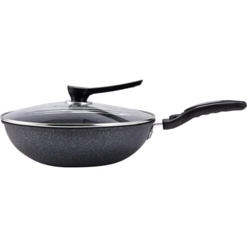 Household Maifan Stone Wok Pan Pan Induction Cooker Gas Stove General Net Red Non-stick Pan Can Be Shovel