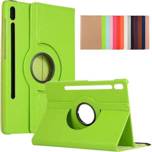 Coque For Samsung Tab S7 Case 11" 360 Rotating PU Leather Stand Tablet Cover Funda For Galaxy Tab S7 S7 Plus Case 12.4"