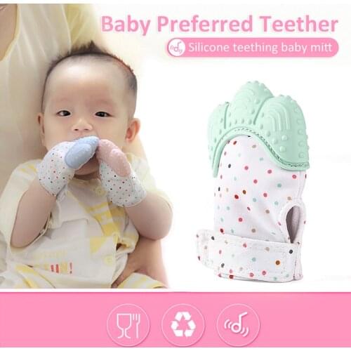 Baby Molars Glove Gum Baby Anti-Eat Finger Gloves Bite Glue Sound Anti-grab Silicone Corrector