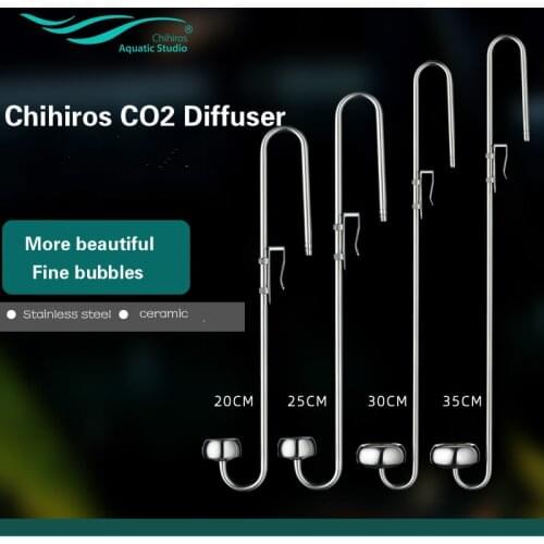 Chihiros CO2 Diffuser stainless steel Tiny Bubble Aquarium carbon Ceramic Replacement Plant tank fish tank co2 atomizer clip