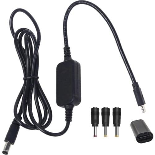 USB C Female Male input Type C PD to 12V 20V 2.5/3.5/4.0/5.5mm Conveter Adapter Cable Cord for Wifi Router Laptop LED Light CCTV