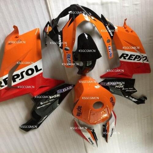 Body For Aprilia orange RS125 06-11 06 07 08 09 10 11 RS 125 RS125 2006 2008 2009 2010 2011 Fairing black