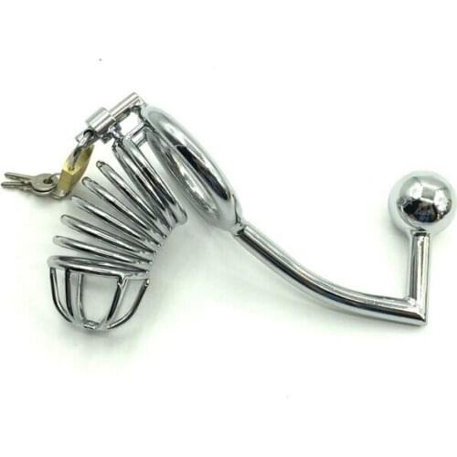 L Size Multifunction Male Chastity Lock With Anal Hook,Mens Chastity Lock,Penis Ring,Cock Ring,Anal Sex Toy,Fetish CB016L