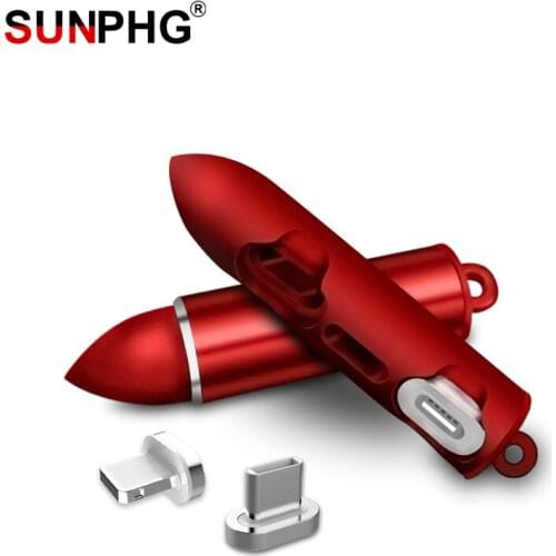 SUNPHG Magnetic Cable Plug Connector Storage Box Type C Micro USB Cable Magnet Tip Mini Case Microusb Type-c iso Plugs Organizer