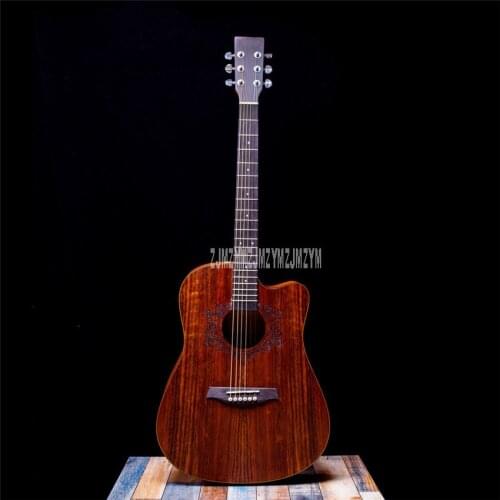 N500D 41 Inch 6 Strings Acoustic Folk Guitar Beginners Practice Guitarra Wood Guitar With Bag For Musical Instrument Lover 1PC