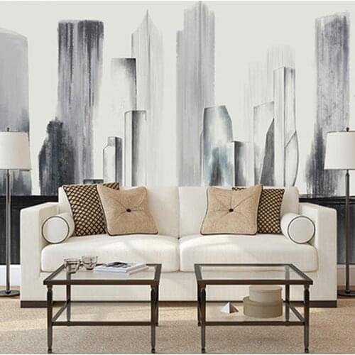 Custom 3D Canvas Mural Simple Modern Urban Architecture Landscape Street Wallpaper Business Home Background Wallpaper