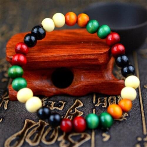 New Fashion Natural Wooden Beaded Root Chakra Jewery & Hip Hop Bead Bracelet Buddha Word Jewelry For Men Women Gift Special Sale