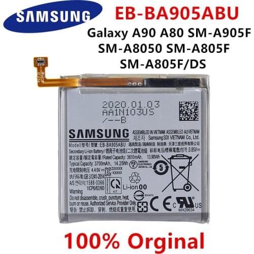 SAMSUNG Orginal EB-BA905ABU 3700mAh Battery For Samsung Galaxy A90 A80 SM-A905F SM-A8050 SM-A805F SM-A805F/DS Batteries
