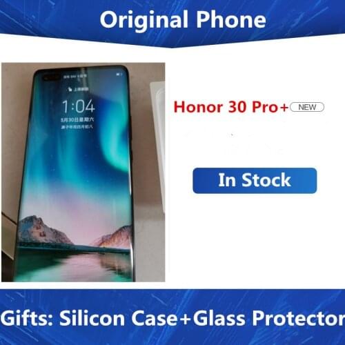 Original Honor 30 Pro + Plus 5G Mobile Phone Kirin 990 Android 10.0 6.57" OLED 8GB RAM 256GB ROM 50,0MP 40W Charger+27W Wireless
