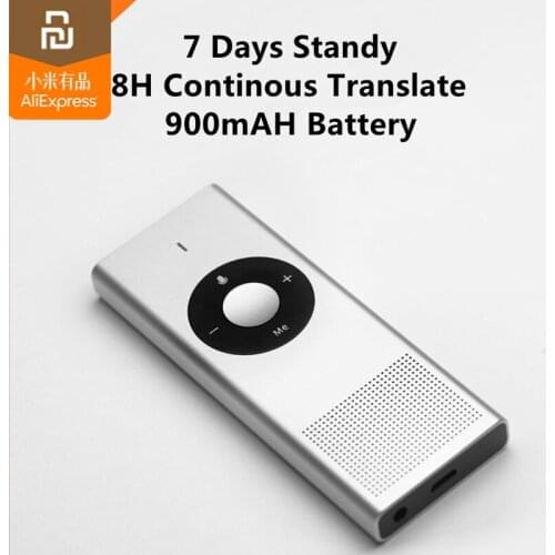 Original youpin AI Translator 14 Language 7Day Standby 8H Continous Translate Microsoft Translation Engine fo Travel Study