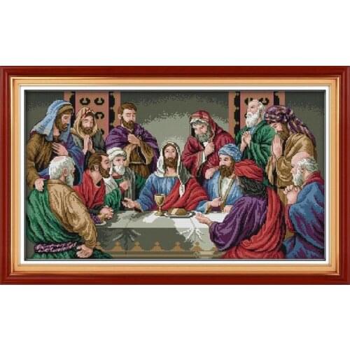 Free The Last Supper! DIY 11CT14CT Counted Cross Stitch Sets Kits For Needlework Embroidery Circular Knitting Needles Wholesale