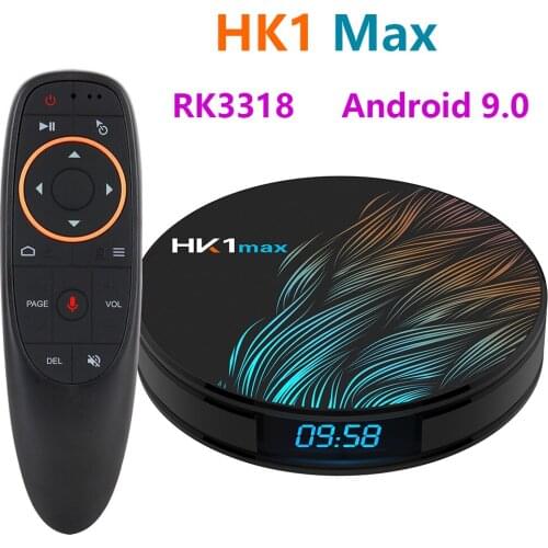 HK1 MAX Smart TV Box 2020 New RK3318 BT4.0 2.4G 5.8G WiFi Media Player Set top Box 16G 32G 64G Android 9.0 TVBOX
