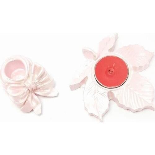 Merland Pink Hand Handwork Candle Holder and Şamdanlık