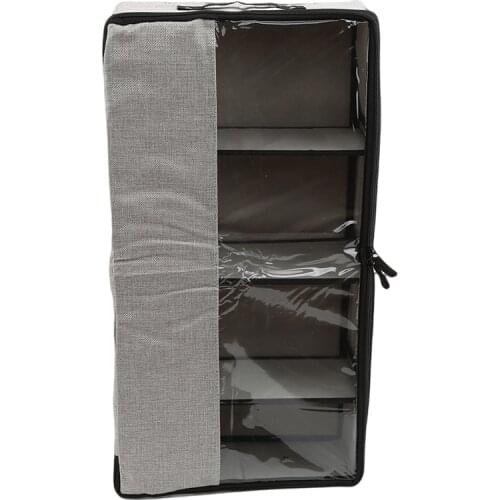 Grid Shoe Box Thick Fabric Transparent Shoe Box Dust-proof Shoe Cabinet Wardrobe Closet Home Storage Tool Foldable
