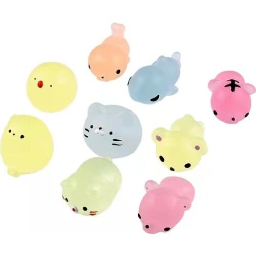 Cute Luminous Mochi Squeeze Toys Squishy Squishi Antistress Funny Gadgets Squishies Anti Stress Interesting Toys For Children