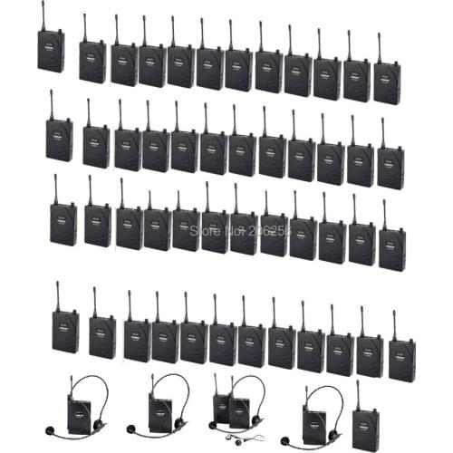 Takstar UHF-938 50 receivers and 4 transmitters UHF frequency Wireless Tour Guide System 50m Operating Range for Tour guiding