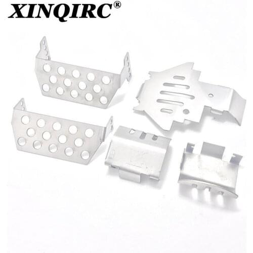 TRX4 Stainless Steel Chassis Armor Axle Protector Skid Plate for 1/10 RC Crawler TRAXXAS TRX-4 car accessories