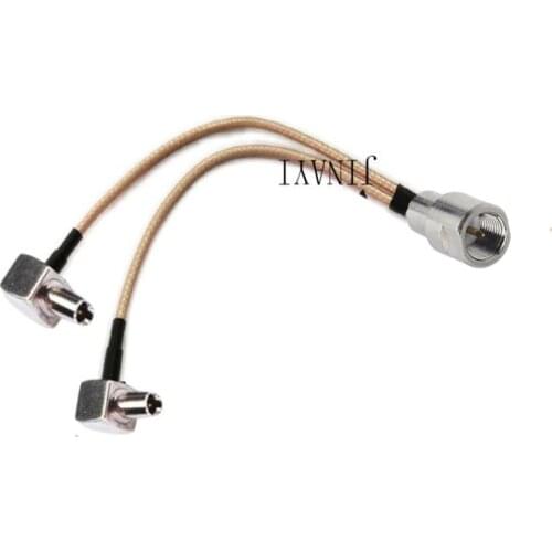 10pcs FME male to 2 TS9 ts-9 Male RA Connector RF RG316 Pigtail Y Extension Cable 10/15/20/30/50cm /1m