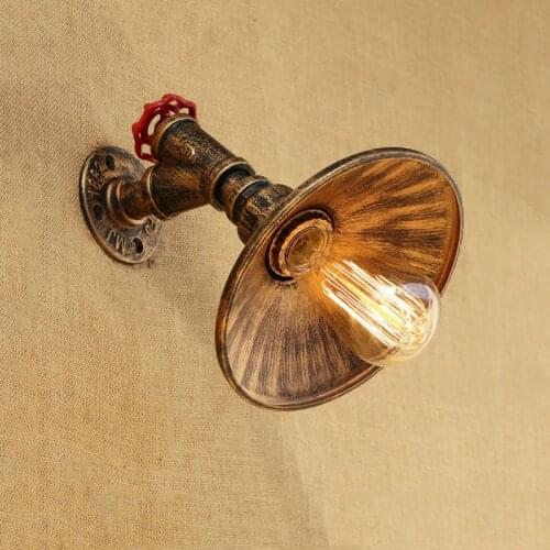 Vintage Iron wall lamp E27 lighting fixtures living room bedroom corridor aisle porch pub bar club cafe light loft bra sconce