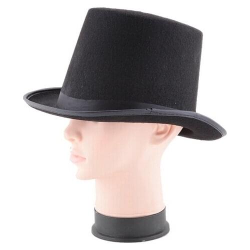Magic Toys New Novelty Fashion Women Men Hat Halloween Magician Magic Hat Jazz Hat Black Freeshipping YH179
