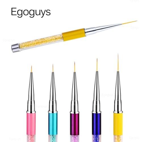 1PC Nail Art Brush Gradient Nail Polish UV Gel Painting Pen French Lines Stripes Grid Drawing Liner Manicure DIY Varnishes Tools