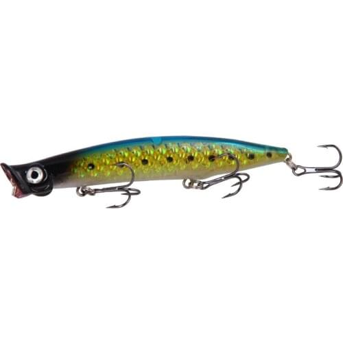 1PCS Floating Minnow Fishing Lures Realistic Plastic Popper Hard Bait Lure110mm13g3D Eyes Artificial Bait Wobbler Fishing tackle