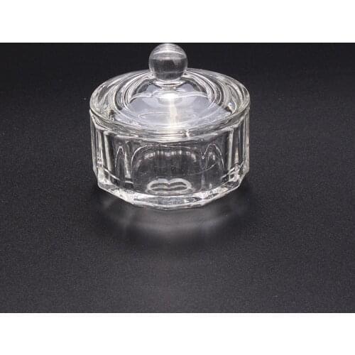 1Pc High Quality Clear Crystal Glass Cup for Acrylic Nail Art Multi Sizes Bowl Acrylic Powder Liquid Holder Mini Cup Nail Art