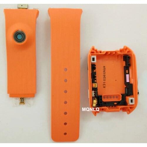 2 colors For Samsung Galaxy Gear V700 SM-V700 Back Housing Door Rear Watch Band Battery Cover Silicone Strap With Camera Hole