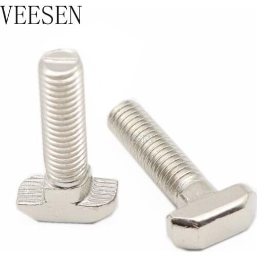 20pcs 10pcs Hammer Head T Screw Bolt Fastener For Aluminum Profile 4040 with slot 8mm