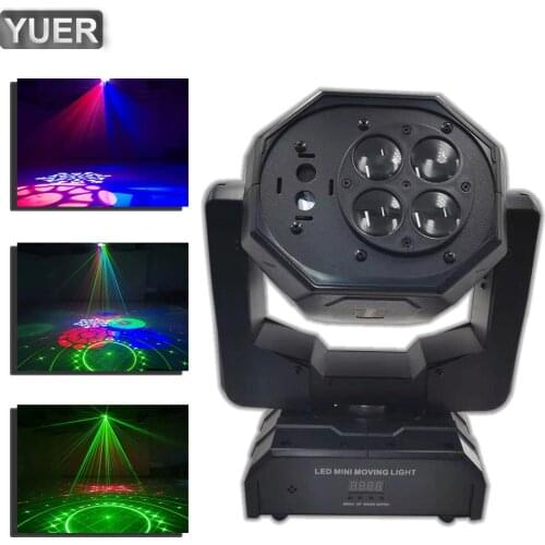 2021 2IN1 DJ Laser Stage Effect Light DM512 8X3W RGBW Ambient Light Projector For Bar Birthday Party Disco Wedding Dance Floor