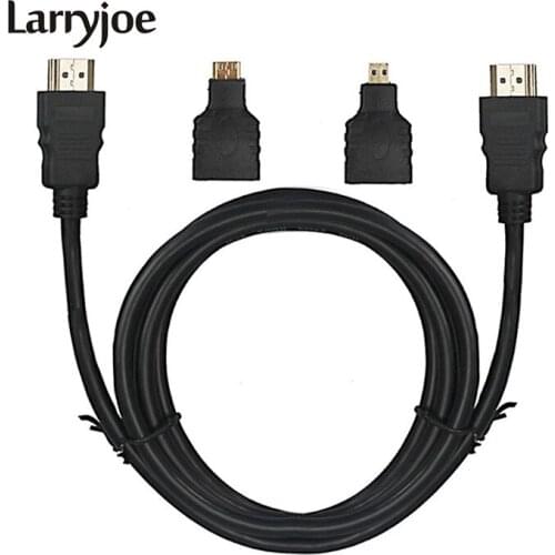 3 in 1 V1.4 HDMI-compatible TO HDMI-compatible Mini HDMI-compatible Micro HDMI-compatible Cable Gold-plating