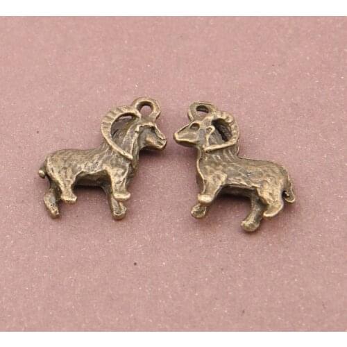 50pcs Vintage Goat Charm For Making Necklace/Bracelet/apparel/Key Chain Fashion DIY Jewelry Accessories