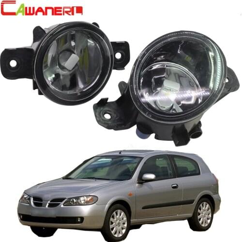 Cawanerl For Nissan Almera 2/II Hatchback (N16) 2001 2002 2003 2004 2005 2006 Car Fog Light Lampshade + H11 LED / Halogen Lamp