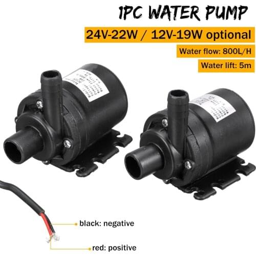 DC 12V/24V 5M 800L/H Portable Solar Brushless Motor Circulation Water Pump Submersible Water Pump For RV Fountains Heater