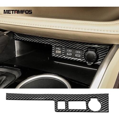 For Toyota Highlander Hybrid 2021 2022 Carbon Fiber Car Interior Cigar Cigarette Lighter Cover Trim Sticker Accessories Styling