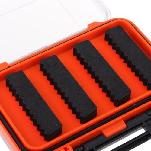 Two-sided Waterproof Fly Box Slit Foam Fly Fishing Box Impact Resistant Case