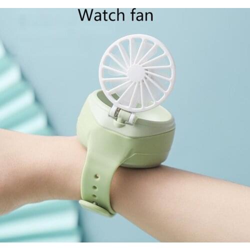 Electric Portable Mini Watch Fan Handheld Third Gear Speed USB Fan for Home Office Outdoor Travel