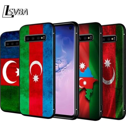 Azerbaijan flag For Samsung Galaxy Note 20 10 9 S10 Ultra S10E S9 S8 Plus A21S A51 A71 5G Black Phone Case