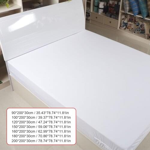 All Size Smooth Waterproof Mattress Protector Zippered Solid Color Bed Cover Bug Proof Hypoallergenic Mattress Pad Cover