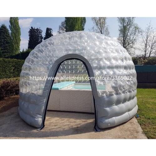Hot selling waterproof inflatable hot tub swimming pool solar dome cover tent