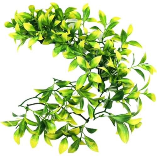 Artificial Plant Vine Leaf Fish Tank Reptile Aquarium Landscape Decor