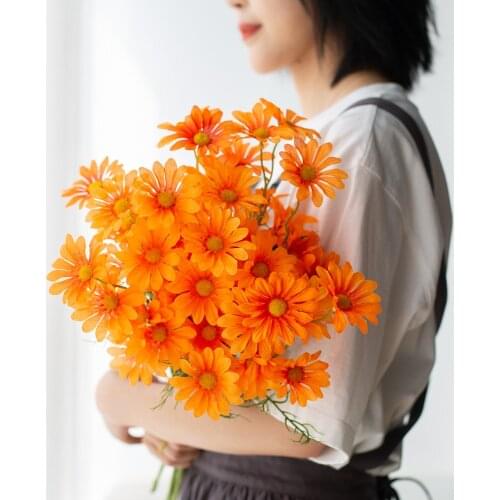 1 PCS White Daisy Artificial Flowers Long Branch Bouquet Home Wedding Garden Decoration DIY Bridal Silk Fake Flower Accessories