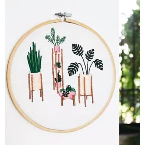 Creative DIY Handcraft Embroidery Kits 3D Embroidered Materials Package Flowers Patterns Needlework Set Cross Stitch Accessories