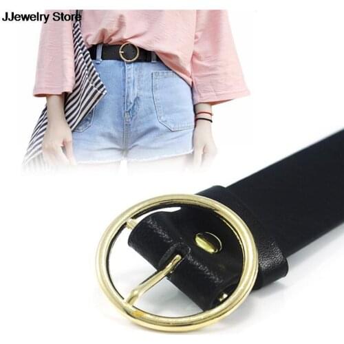 1 x Unisex Round Metal Circle Belts Hot Designer Brand Punk O Ring Belt