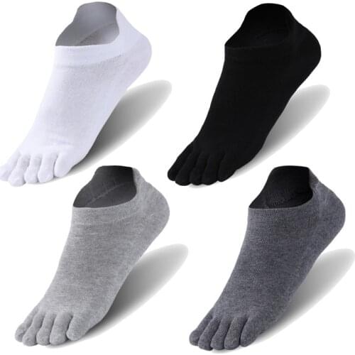 Summer Cotton Toe Socks Men Boy To Protect Ankle Socks Five Finger Socks Compression Mesh Crew Boat Socks